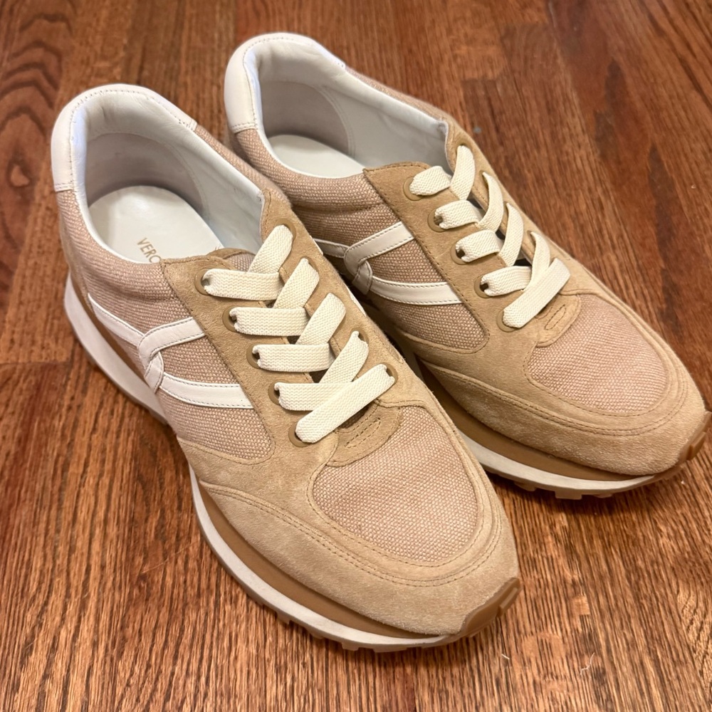 Veronica Beard Valentina Tan Suede and canvas  Sneakers